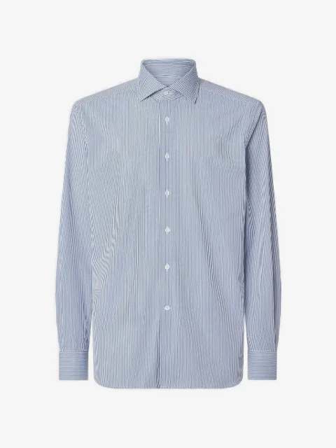 Corneliani striped long-sleeved shirt