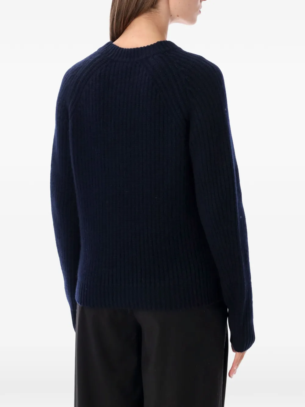 Lisa Yang Ribgebreide trui met raglan mouwen Blauw