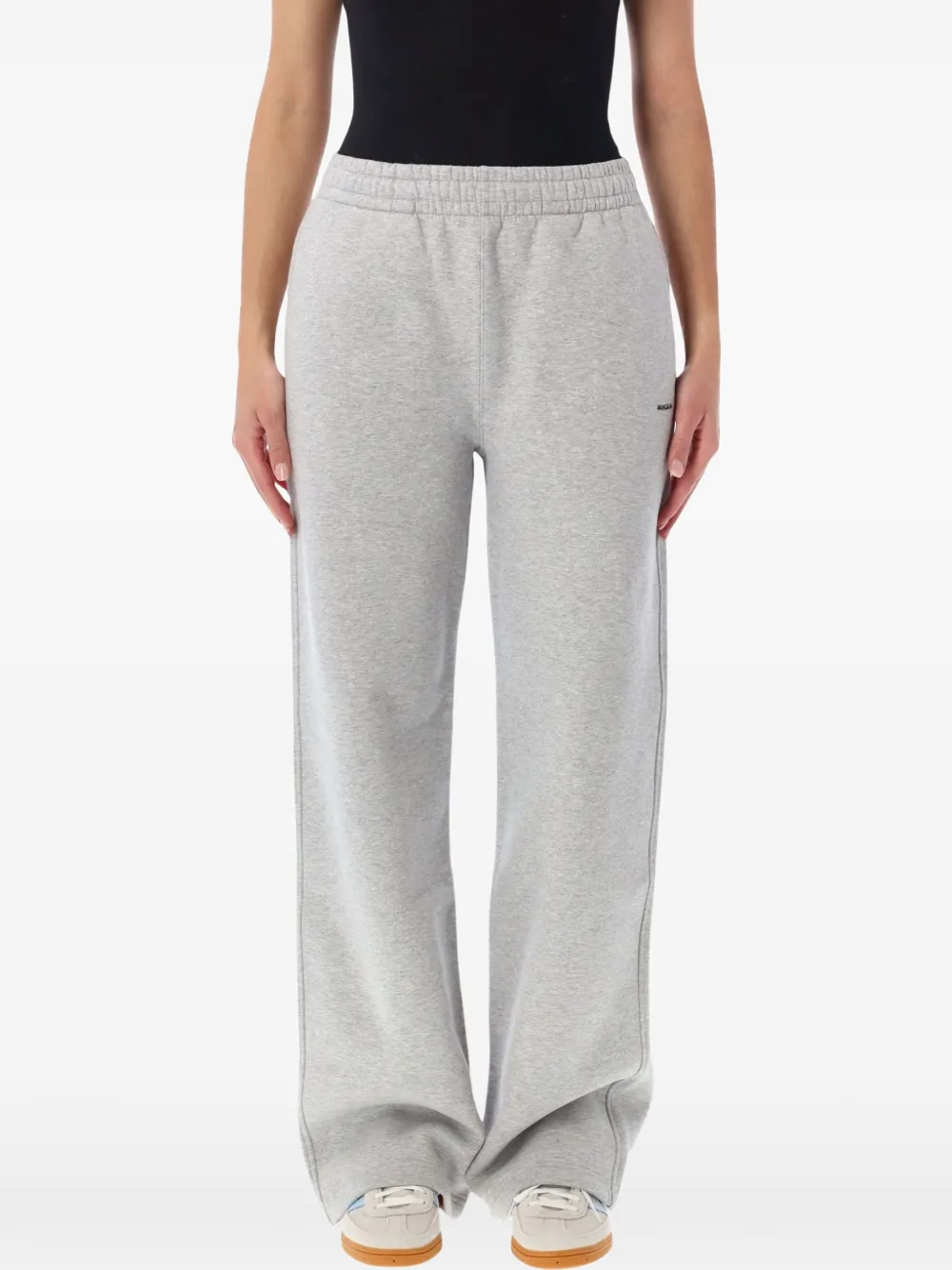 Pangaia logo-print wide-leg track pants - Grigio