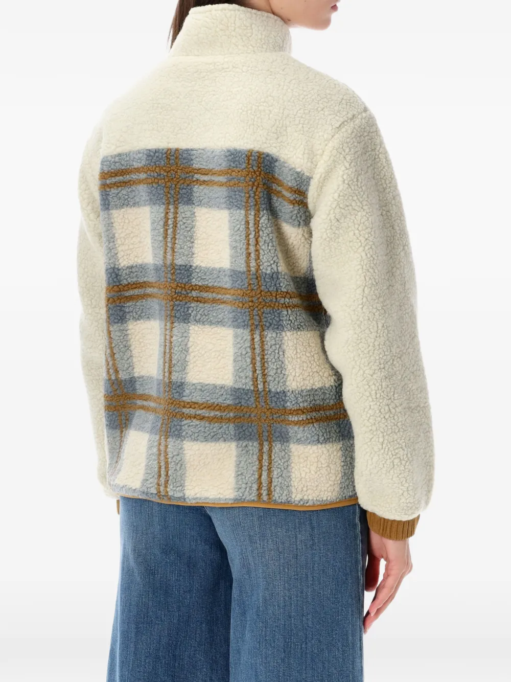 KAVU Willow geruit fleece jack Beige