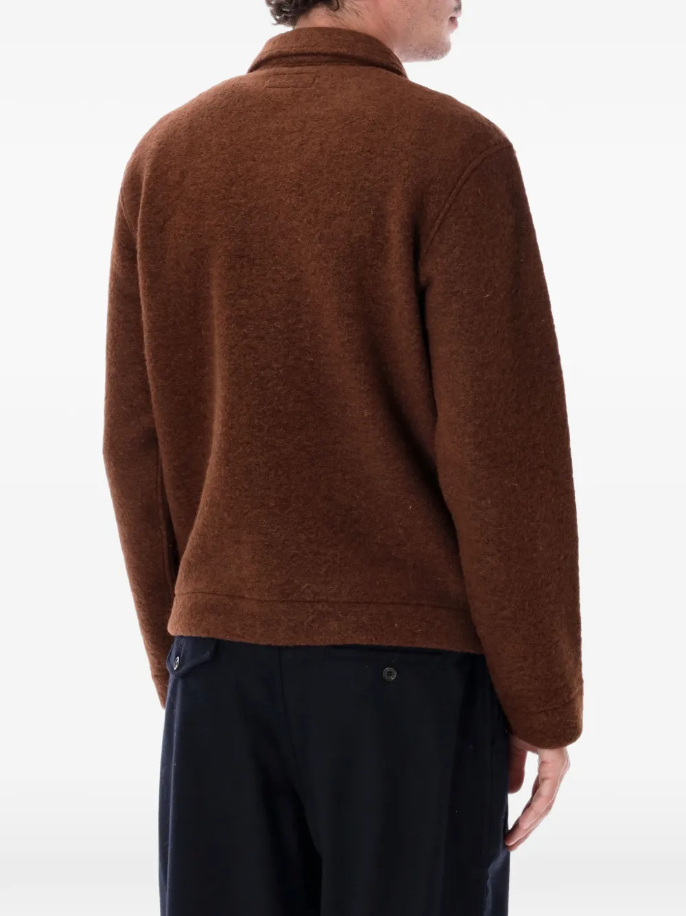 Universal Works Button-up Patch-pocket Jacket In Brown