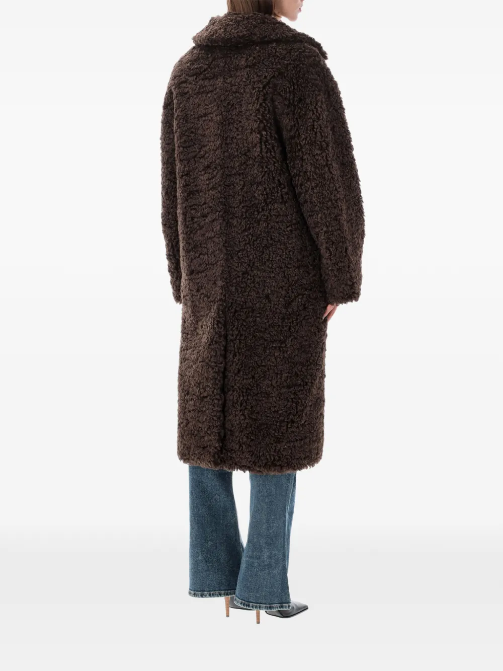 STAND STUDIO Jazmin faux-shearling coat Bruin