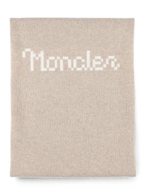 Moncler Enfant logo-knit blanket