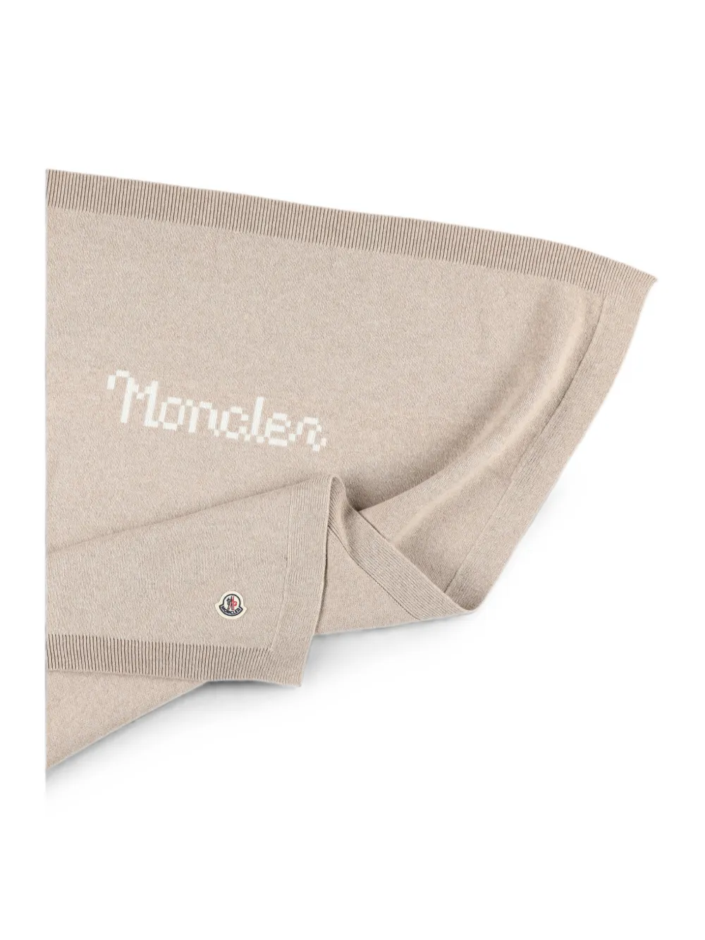Moncler Enfant Deken met logopatch Beige