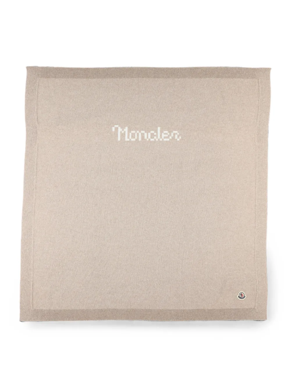 Moncler Enfant Deken met logopatch Beige