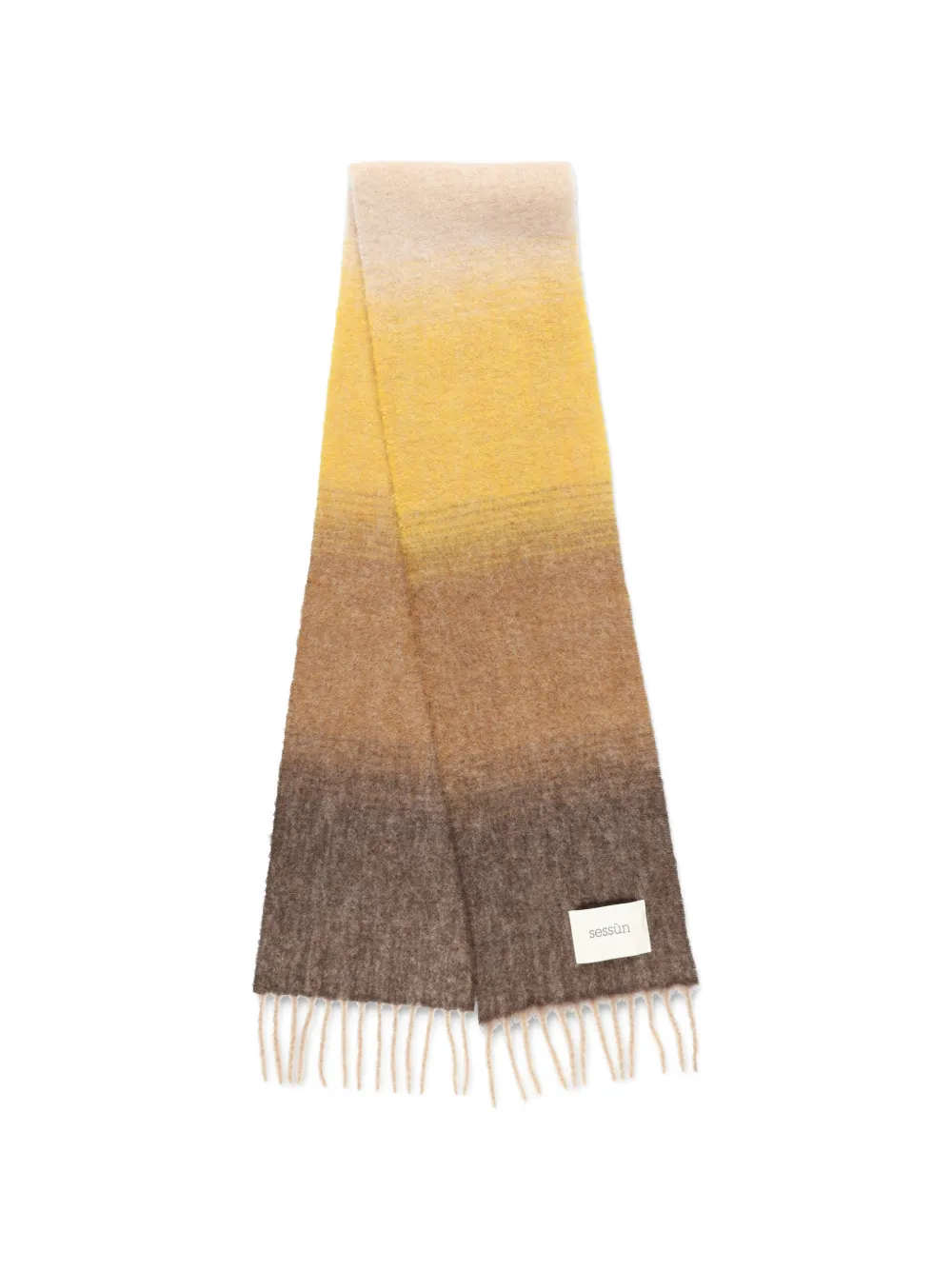 Sessùn Rico ombré fringed scarf - Marrone