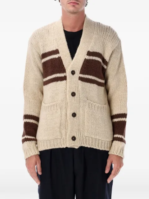 Universal Works Langdale chunky-knit striped cardigan