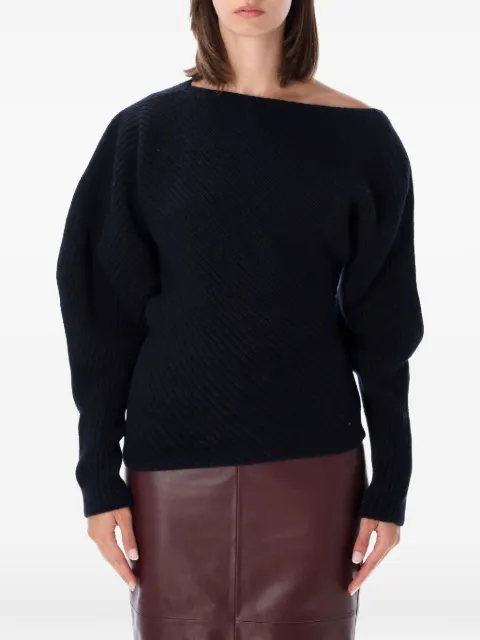 Alberta Ferretti asymmetrical ribbed-knit sweater