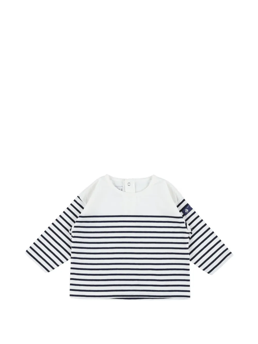 Petit Bateau Gestreepte tuinbroek met top met lange mouwen Blauw