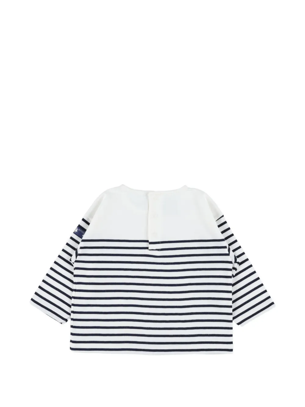 Petit Bateau Gestreepte tuinbroek met top met lange mouwen Blauw