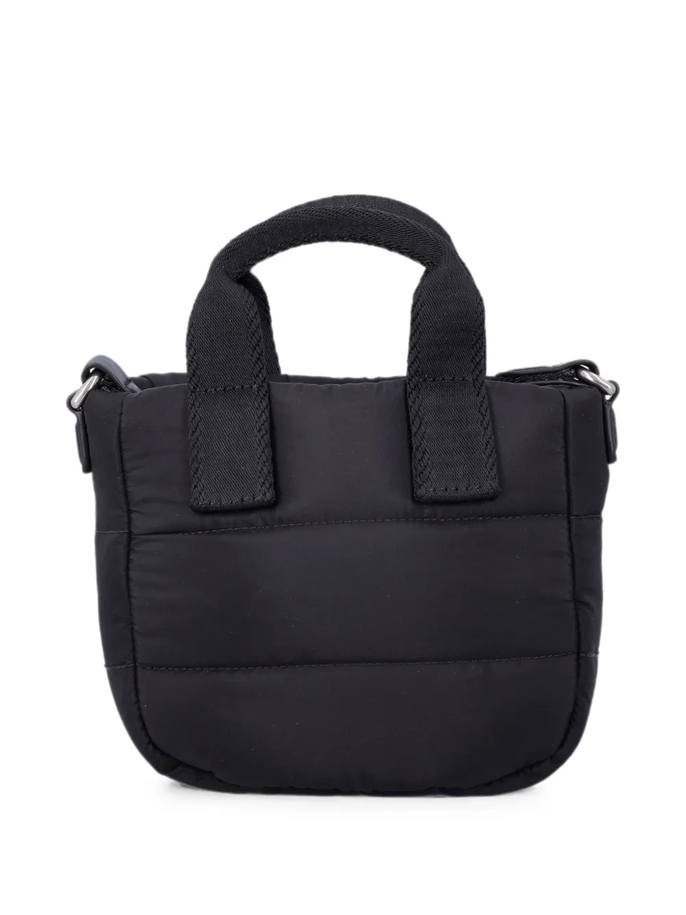 Moncler Enfant Gewatteerde shopper met logo-patch Zwart