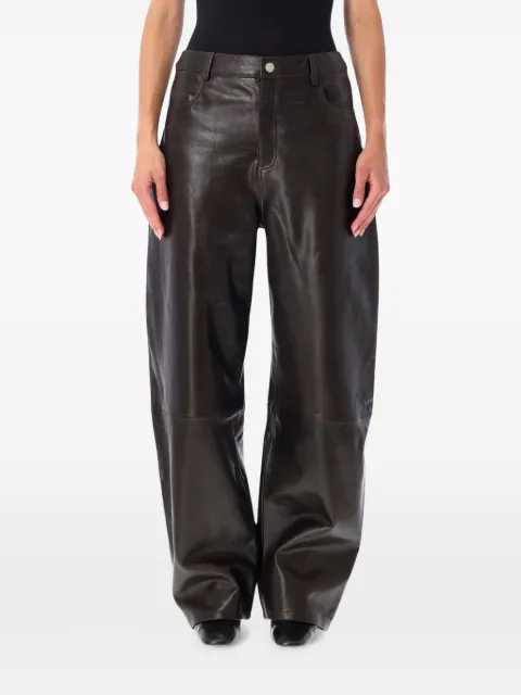 Arma Ece leather barrel trousers