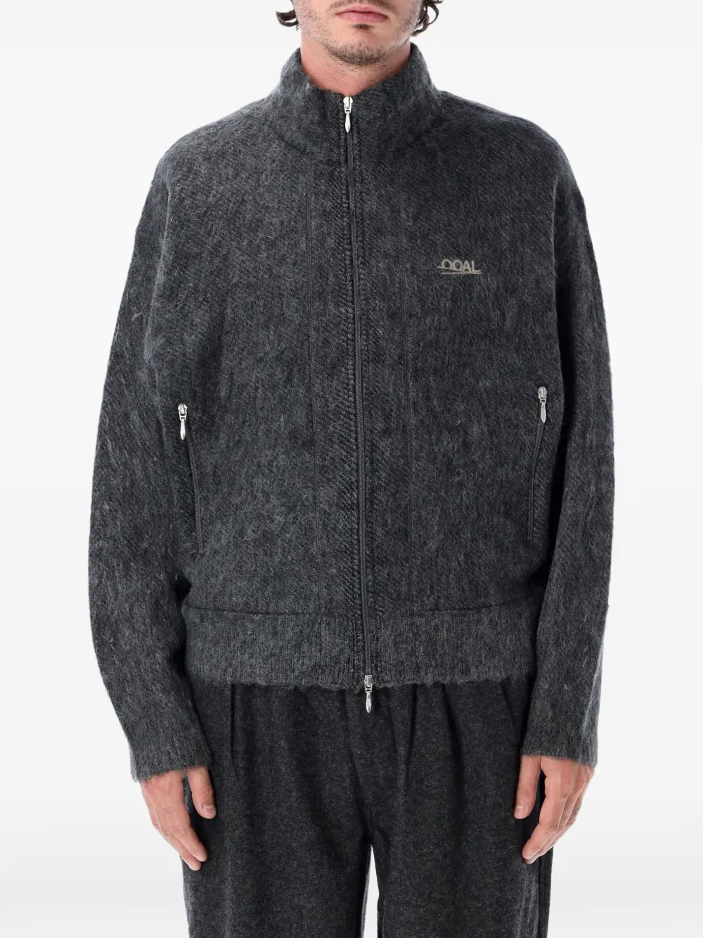 Nanamica OOAL brushed-finish zip-up cardigan - Grigio