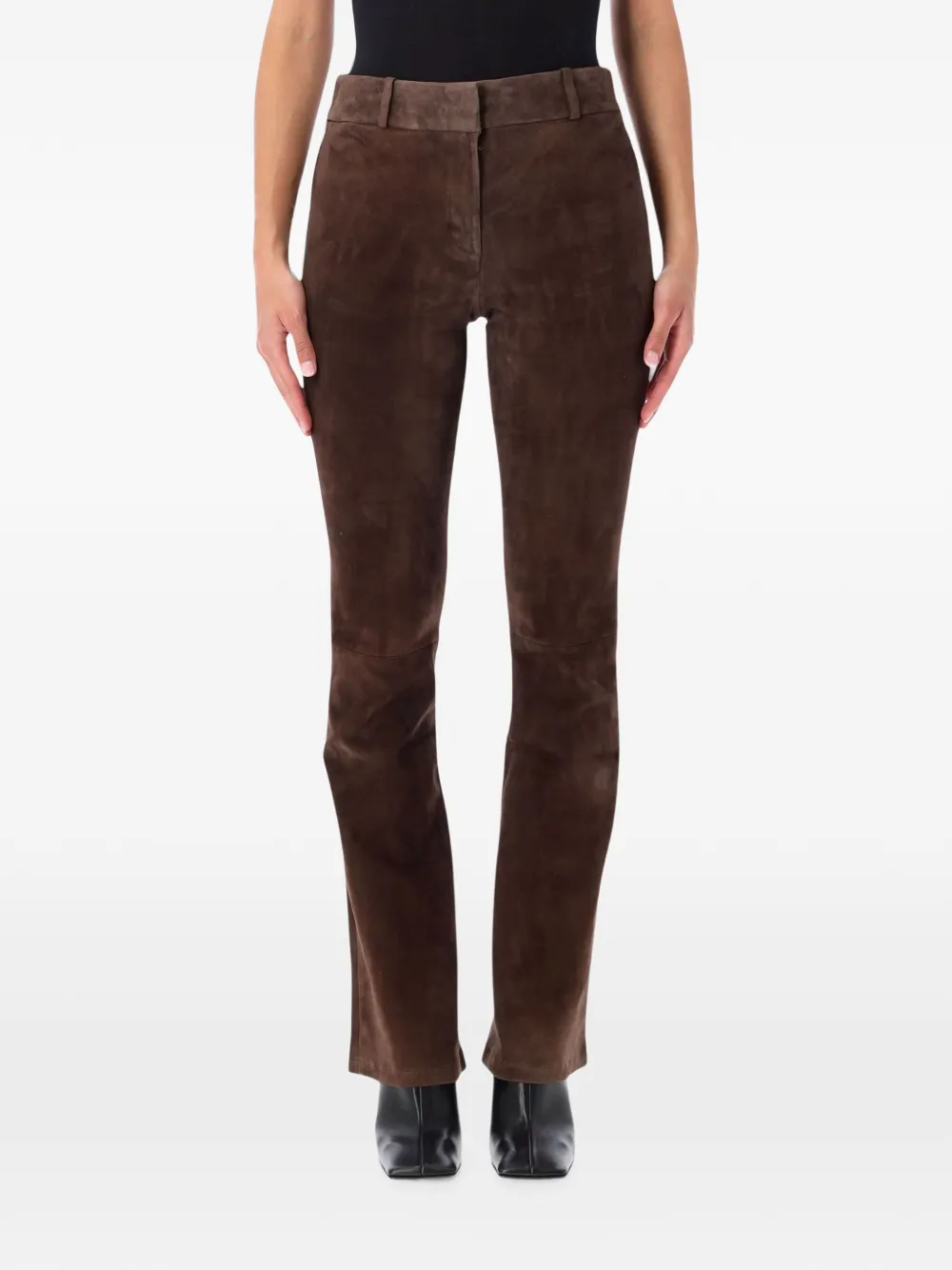 Arma Lucia Suede Trousers In Brown