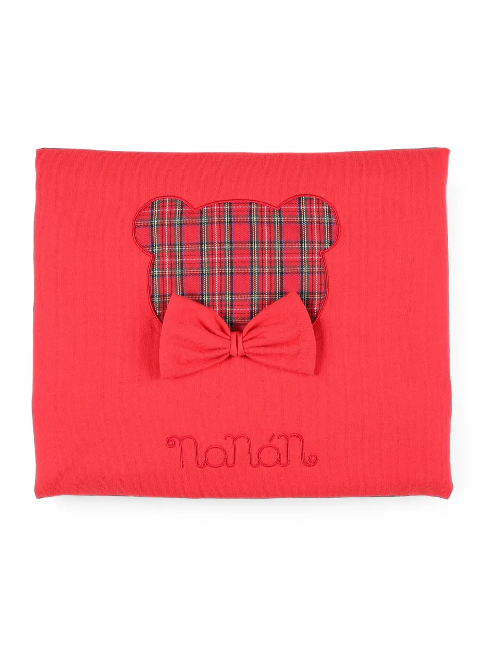 NANICA KIDS bear-patch bow-detail dummy bag - Rosso