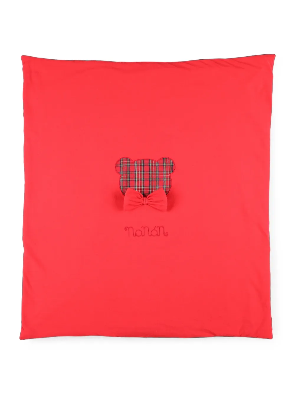 NANICA KIDS bear-patch bow-detail dummy bag - Rosso