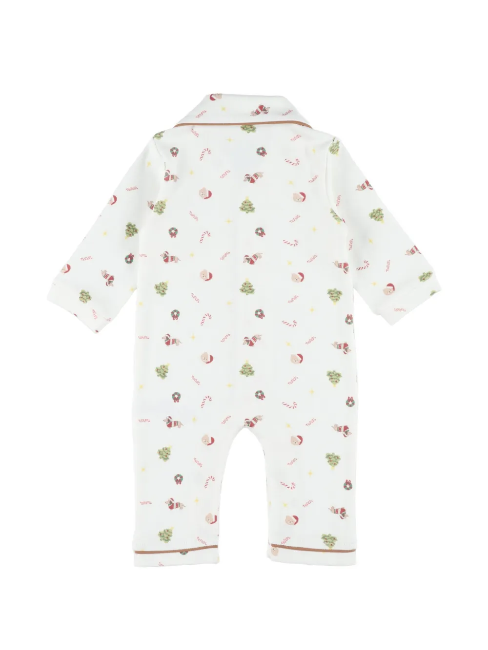 NANAN Pyjama met kerstmisprint Beige