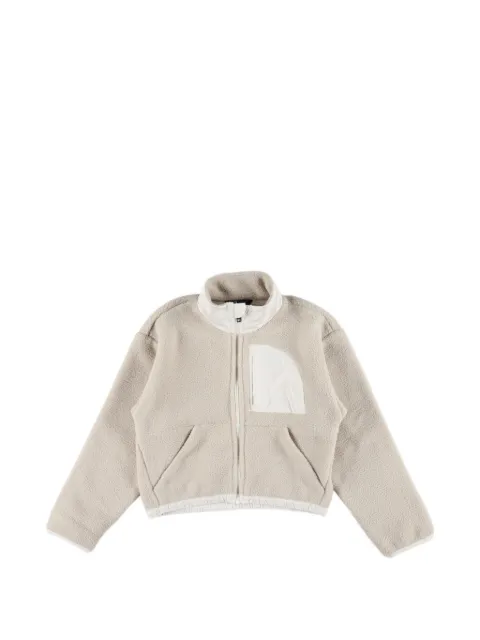 The North Face Kids fleece-texture panelled jacket