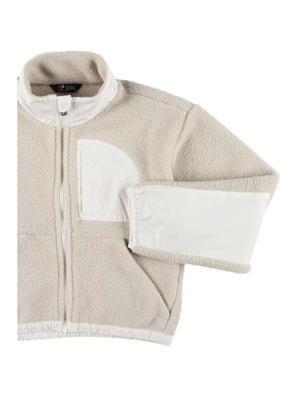 The North Face Kids Jack met fleecetextuur en vlakken Beige