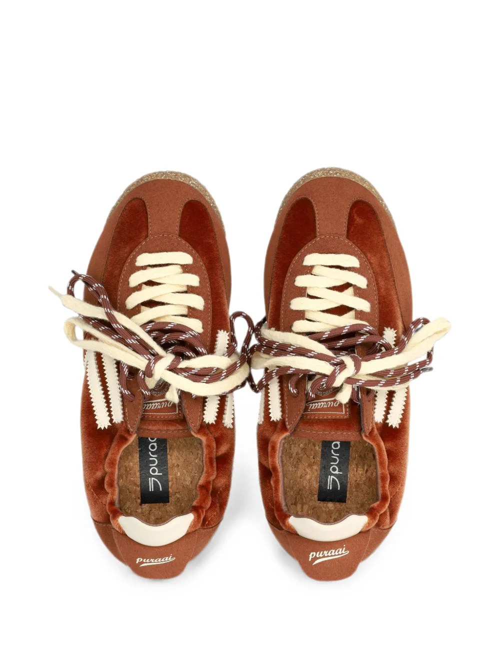 Puraai Sneakers met vlakken Bruin