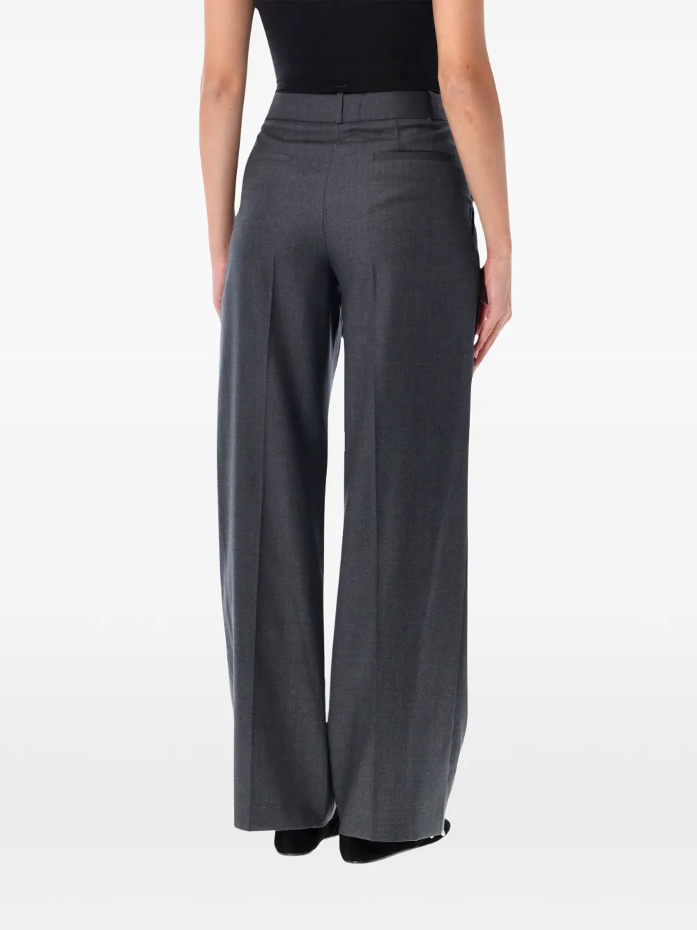 LouLou de Saison Sbiru pleated wide-leg trousers Grijs
