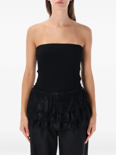 OpéraSPORT Eloisa lace-trim ribbed top