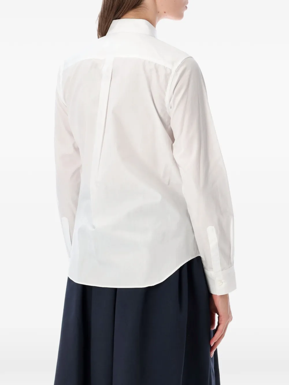 Comme Des Garçons Girl Broderie anglaise blouse met ruches Wit