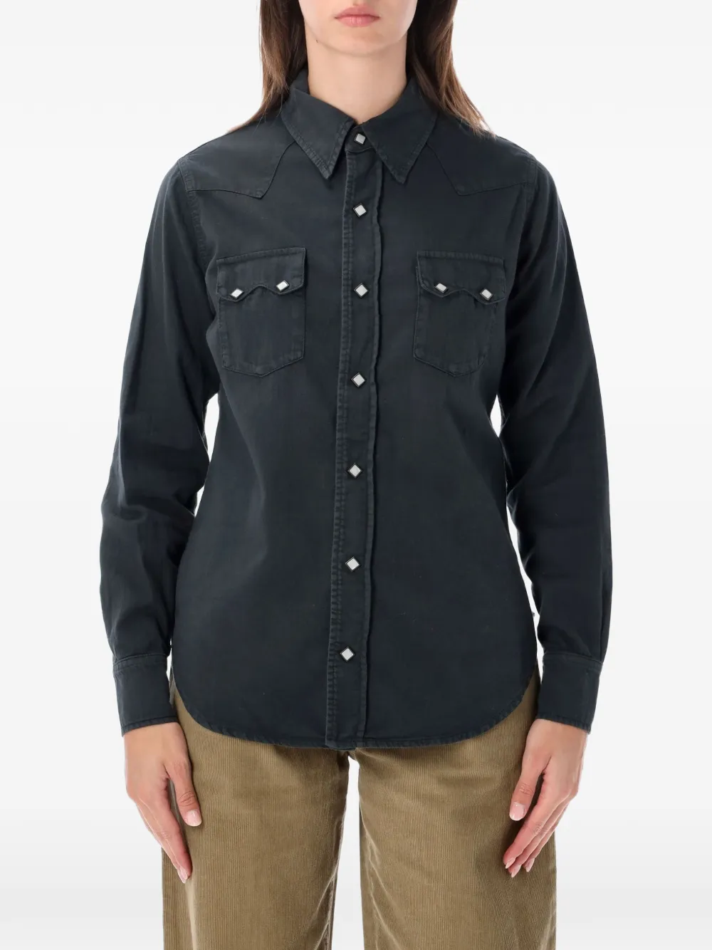 Fortela Toledo western-style button-up shirt - Schwarz