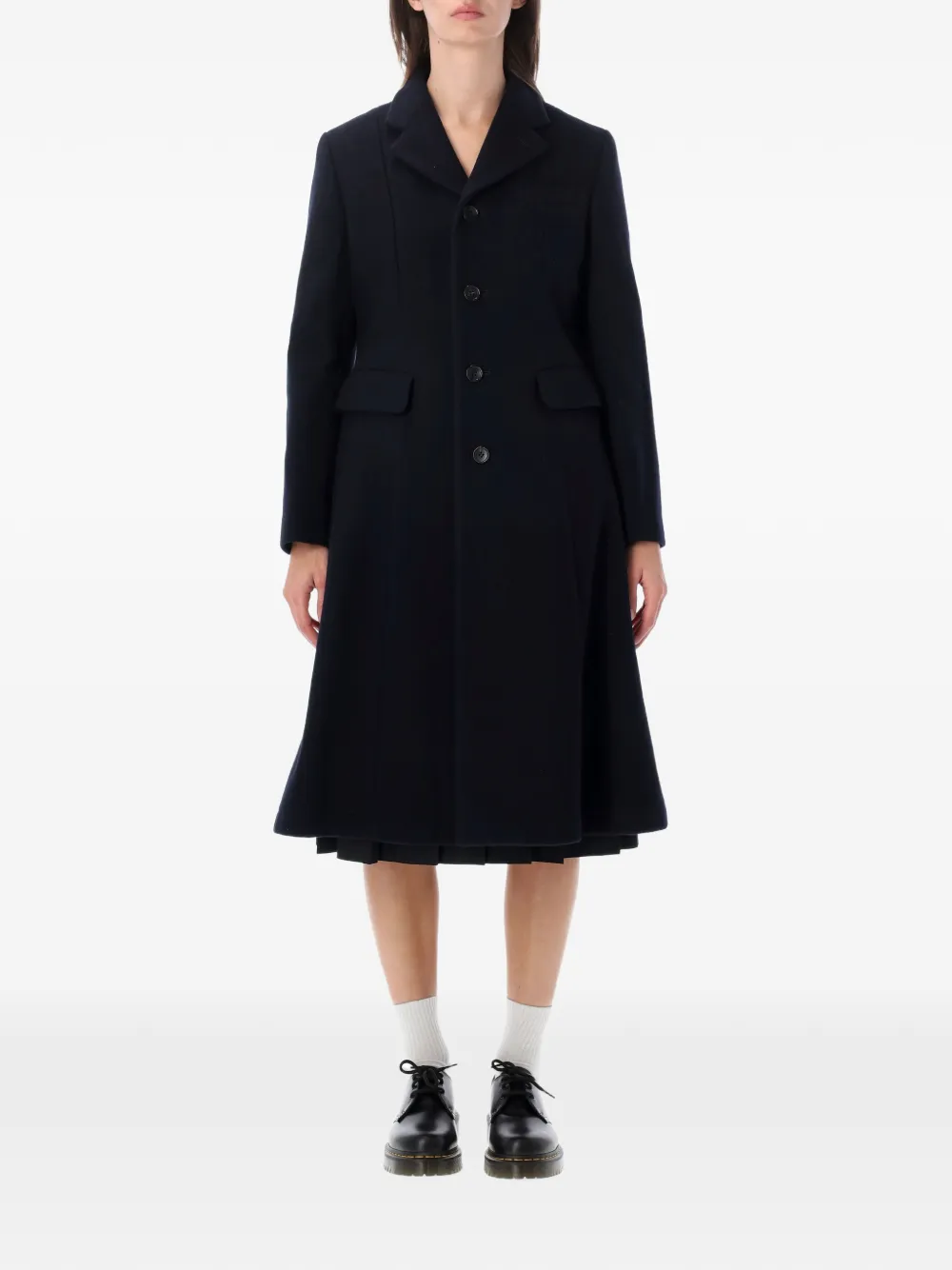 Comme Des Garçons Girl single-breasted A-line coat Blauw