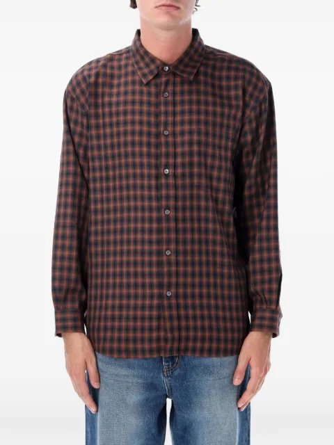 DUNST check-print long-sleeve shirt
