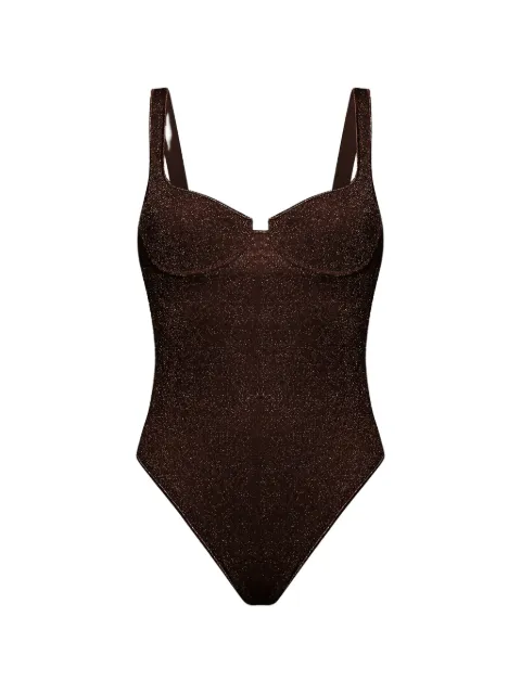 Oséree glitter-effect underwired swimsuit