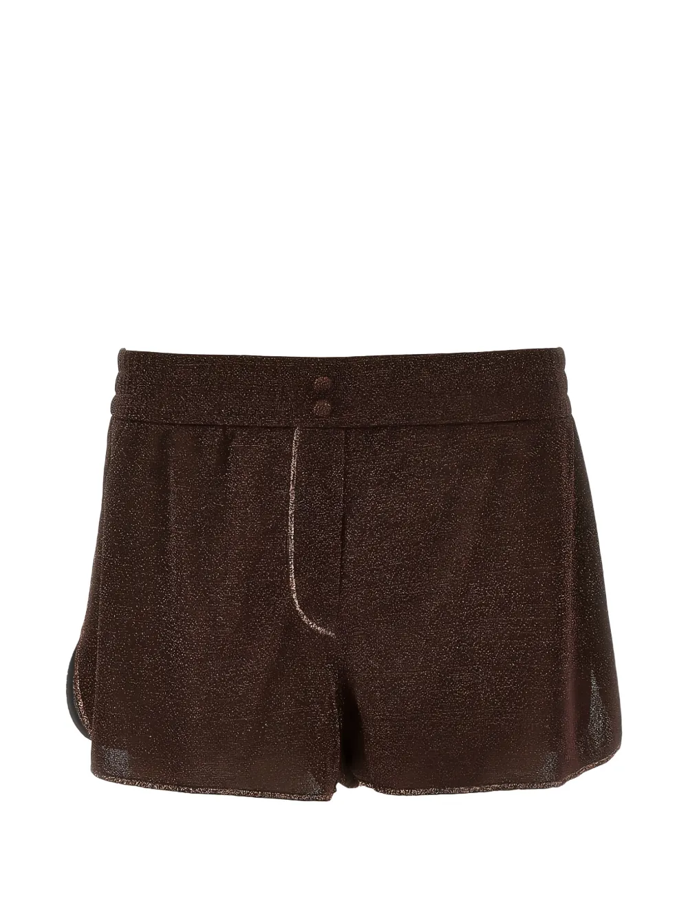 Oséree Lumière glitter-effect shorts - Brown