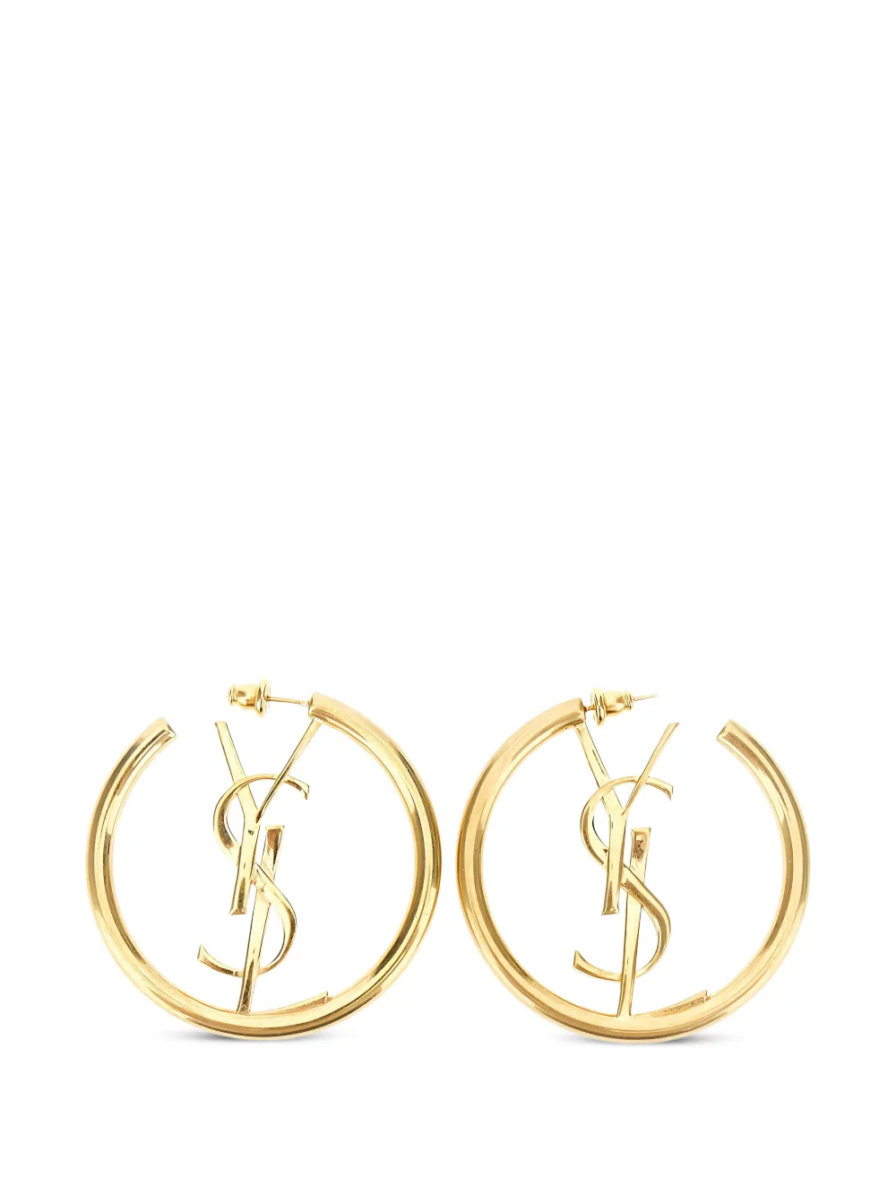 Saint Laurent Cassandre hoop earrings - Gold