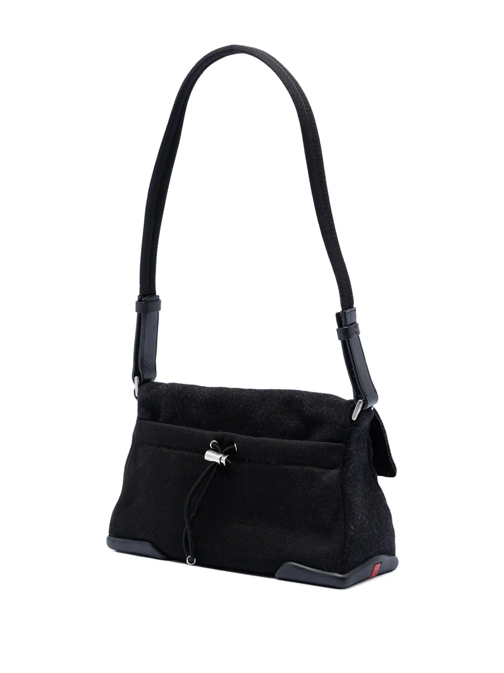 Prada Pre-owned 2013-2026 Wool Sports Line Shoulder Bag in Black, view 3