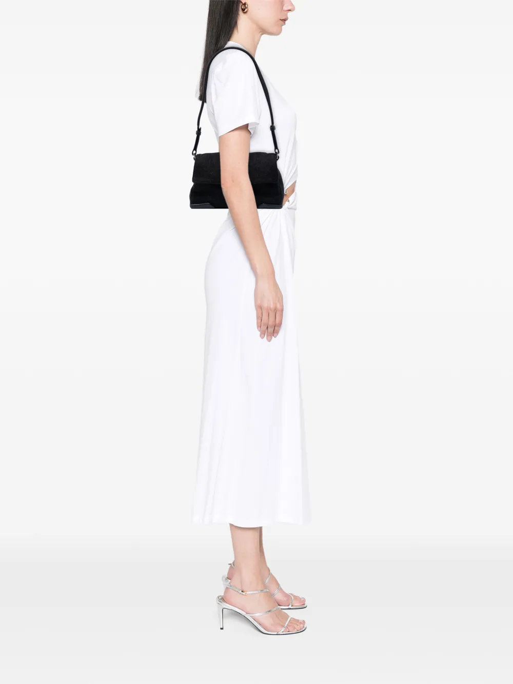 Prada Pre-owned 2013-2026 Wool Sports Line Shoulder Bag in Black, view 2