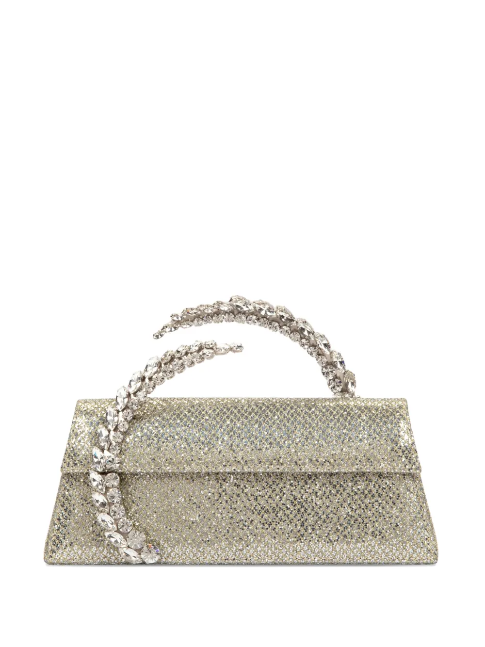L'Alingi Karma crystal-embellished glitter-effect clutch bag - Oro