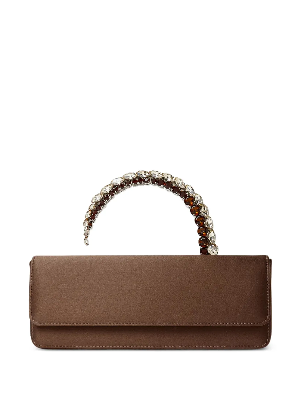 L'Alingi Malika stone-encrusted clutch bag - Marrone