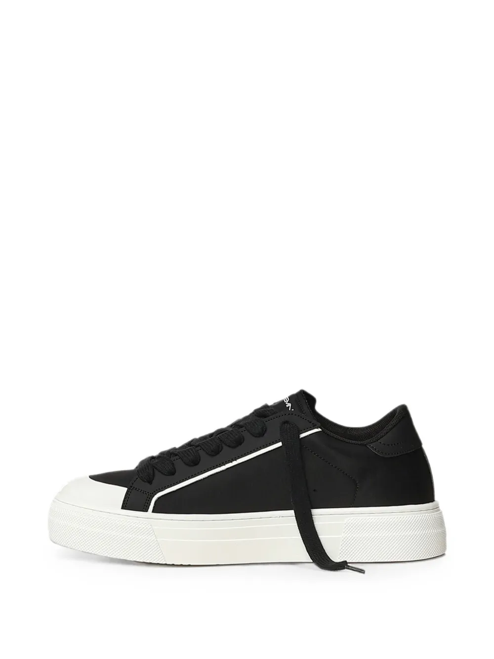 Demna logo-print platform sneakers Zwart
