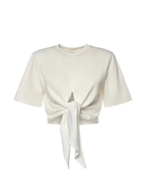 Nineminutes front-tie cropped T-shirt