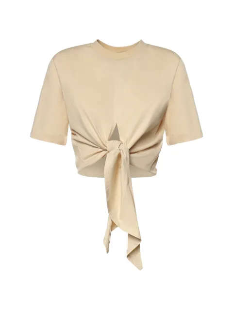 Nineminutes knot-detail cropped T-shirt