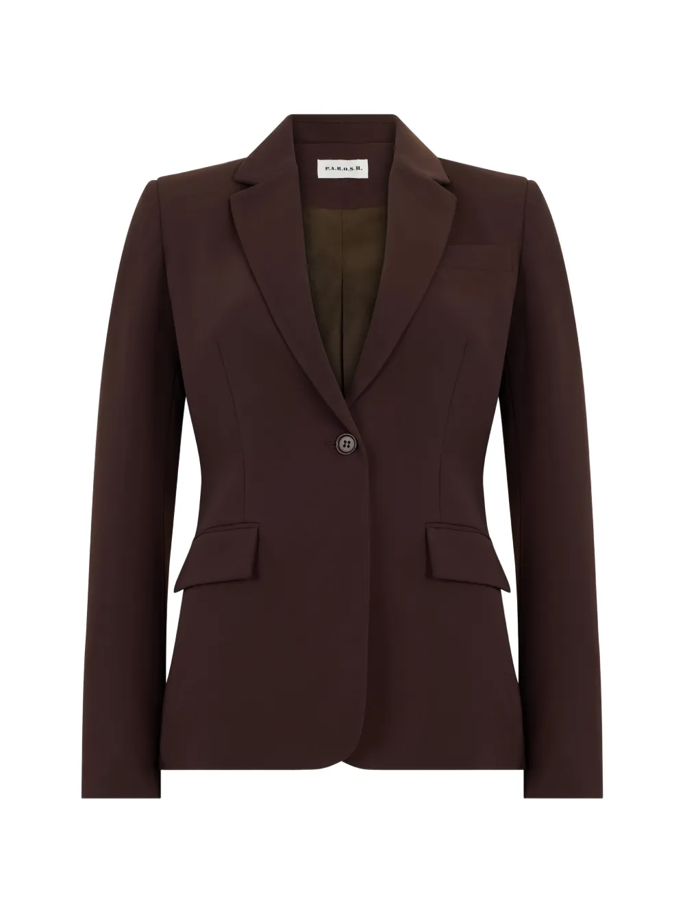 P.A.R.O.S.H. single-breasted notched-lapels blazer - Marrone