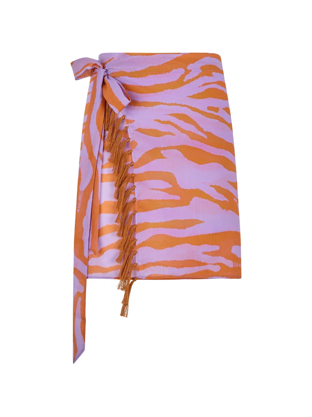 The Attico zebra-print tassel-trimmed mini skirt - Viola