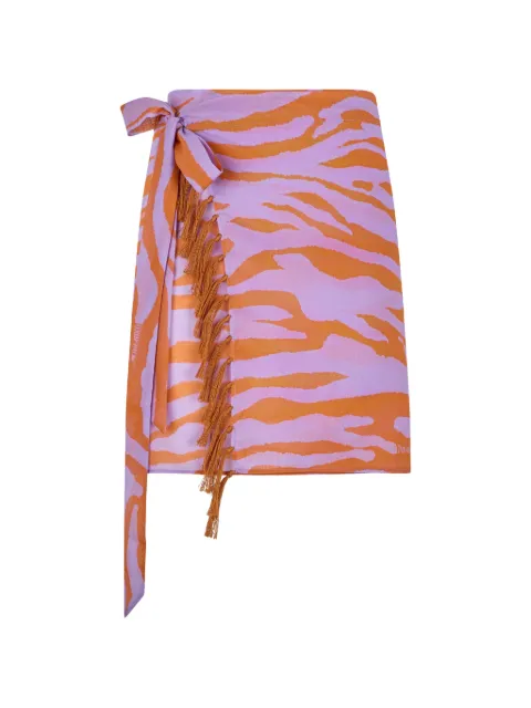 The Attico falda corta con estampado de cebra