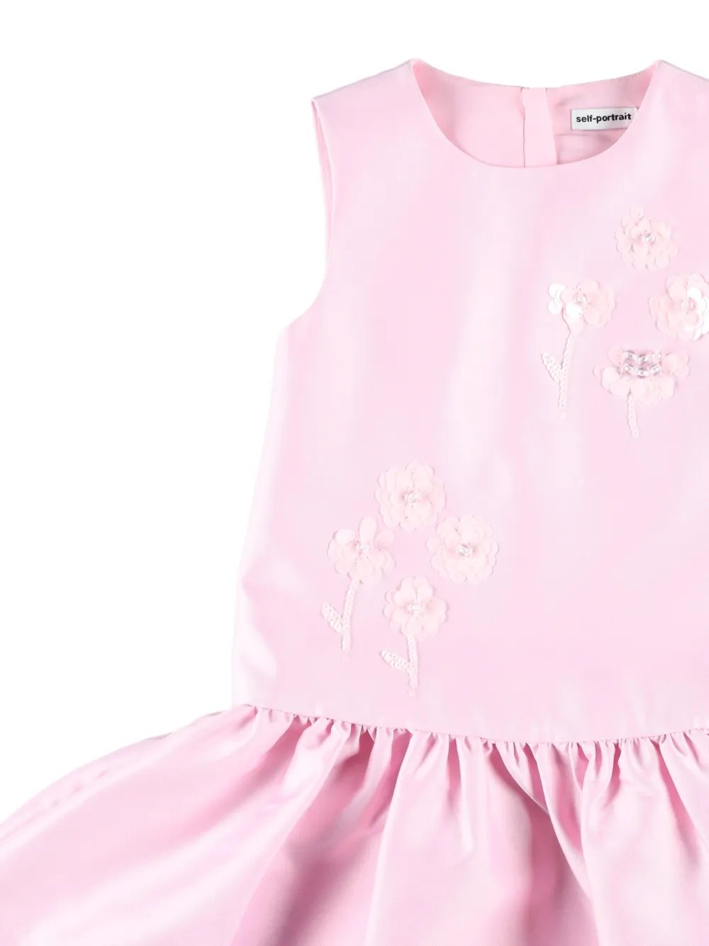 Self-Portrait Kids Mini-jurk met pailletten Roze