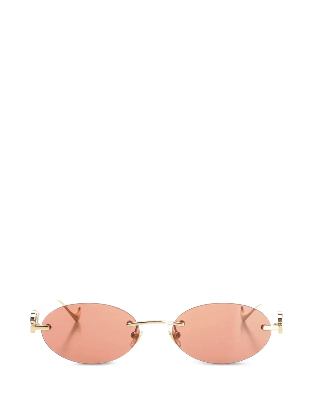 VALENTINO GARAVANI EYEWEAR VLogo geometric-frame sunglasses - Oro