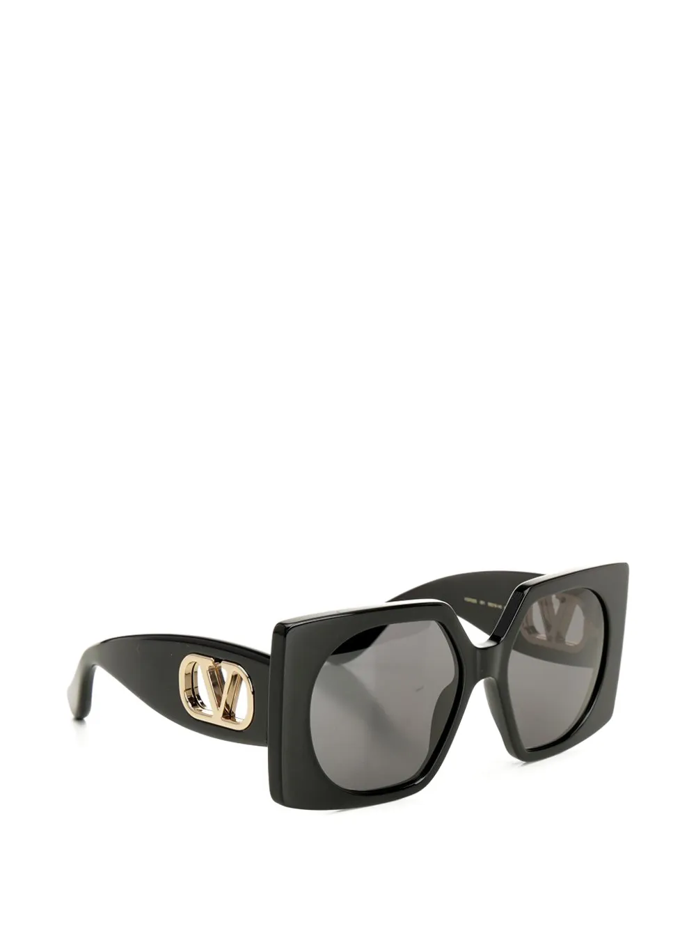 VALENTINO GARAVANI EYEWEAR VLogo zonnebril met vierkant montuur Zwart