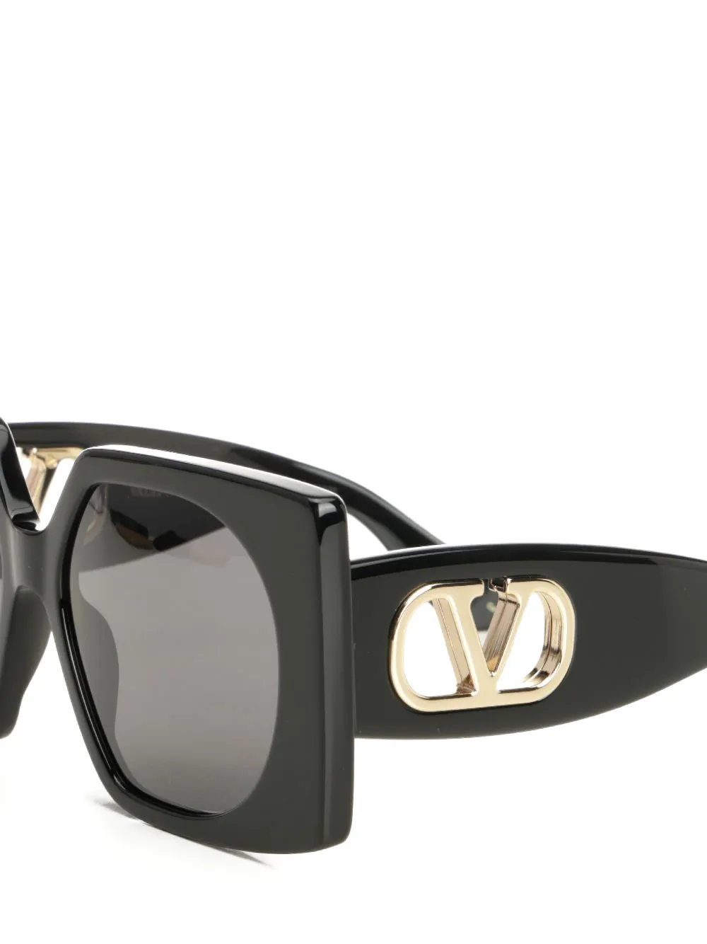 VALENTINO GARAVANI EYEWEAR VLogo zonnebril met vierkant montuur Zwart