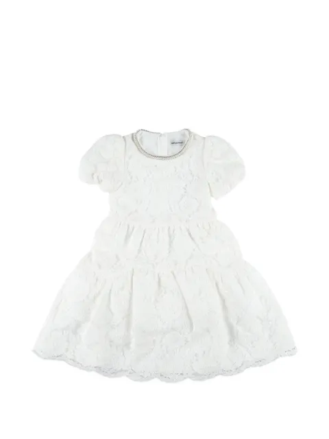 Self-Portrait Kids embellished floral-lace dress