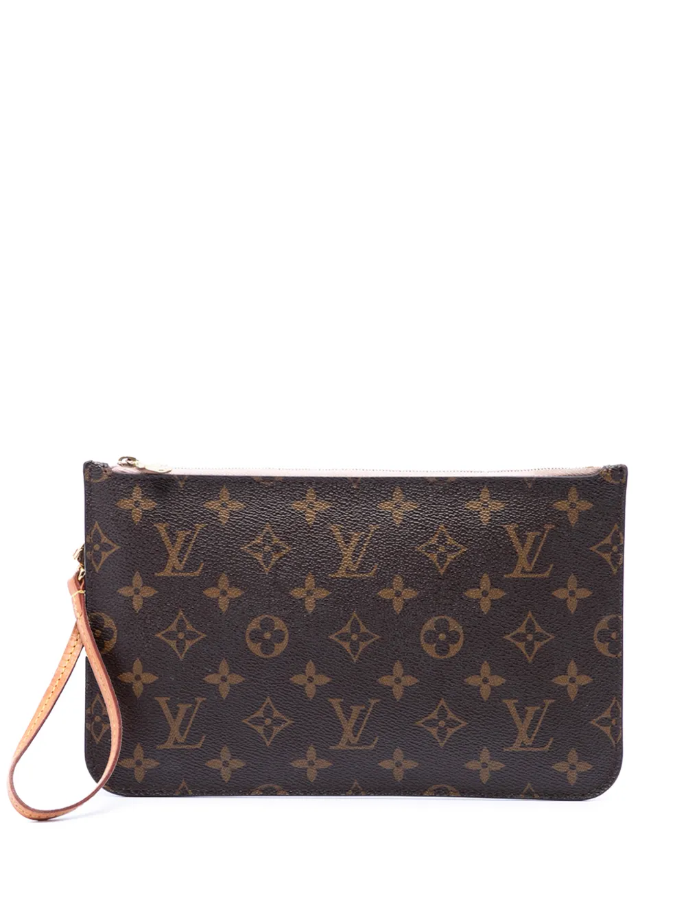 Louis Vuitton Pre-Owned 2015 Monogram Neverfull MM Pouch clutch bag - Marrone