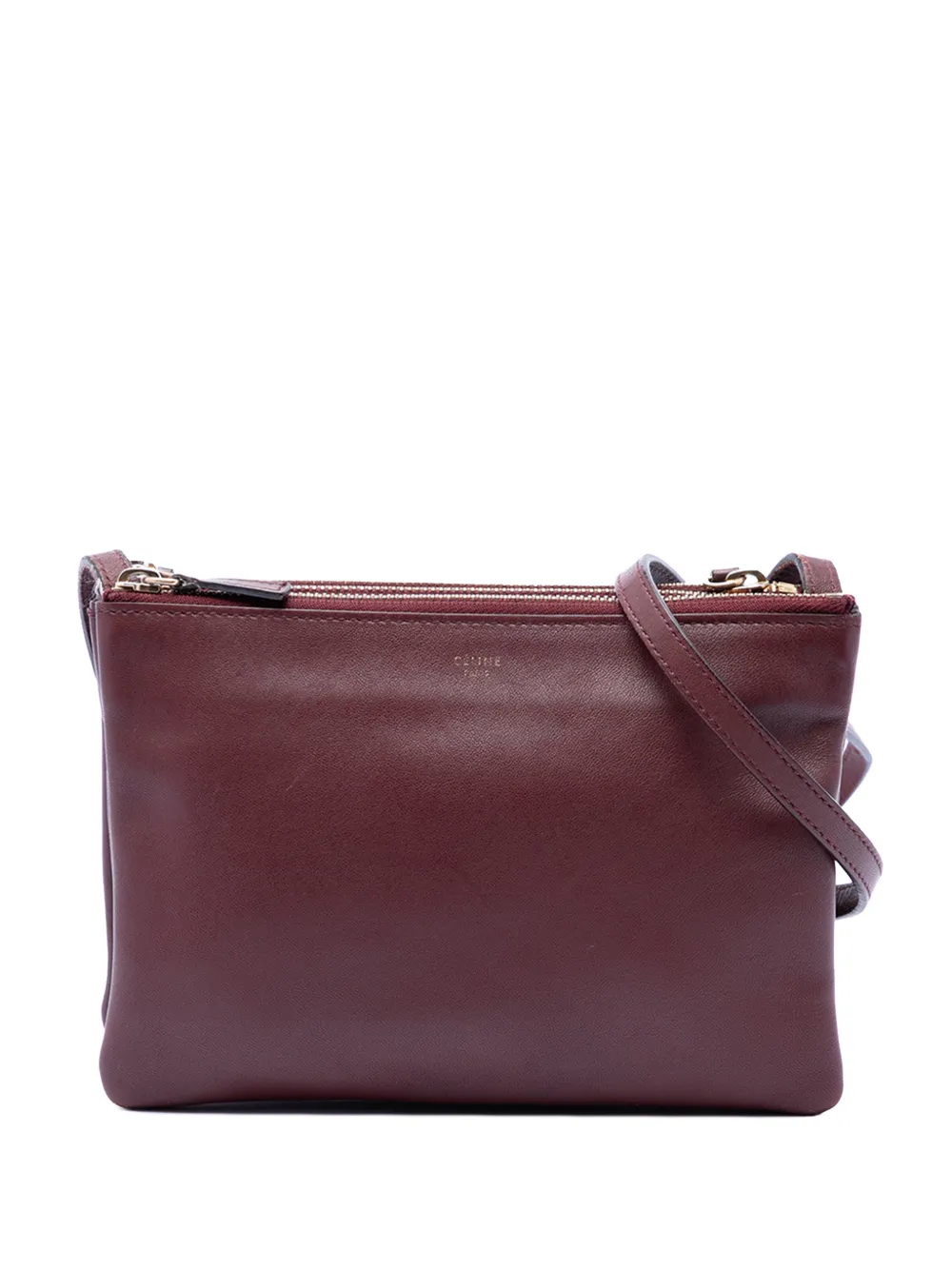 Celine Pre-Owned 2012-2018 Small Lambskin Trio crossbody bag - Rosso